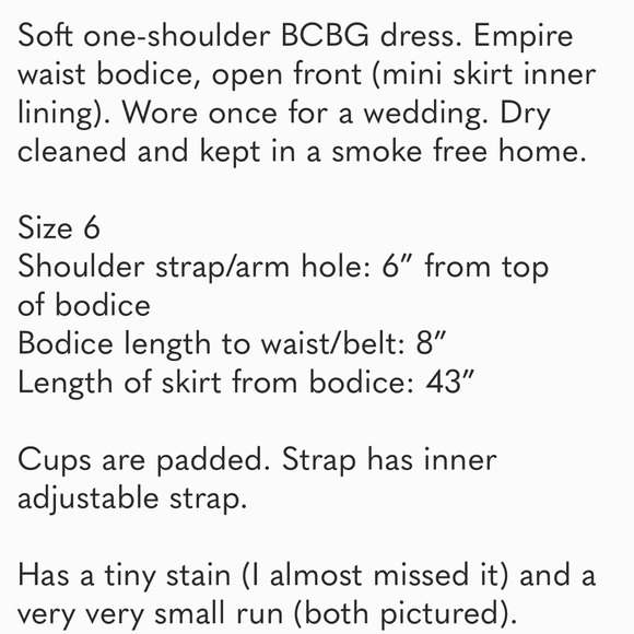 BCBG one shoulder peplum gown - Picture 10 of 13